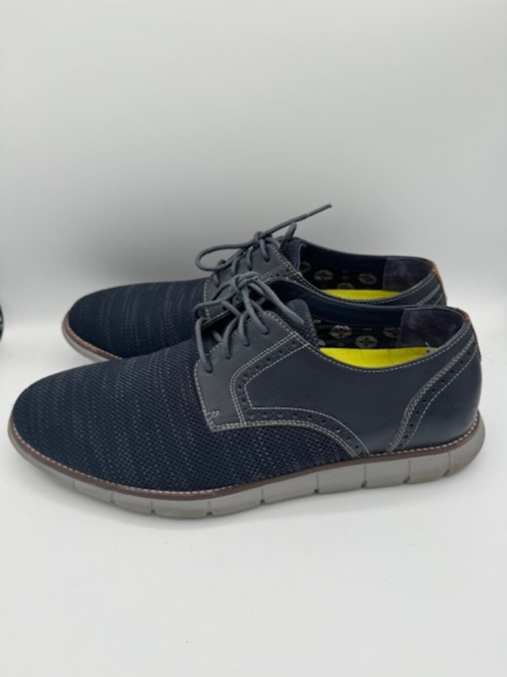 Florsheim Comfortech Ortholite Navy Plain Toe Mesh Oxford Men's 11.5